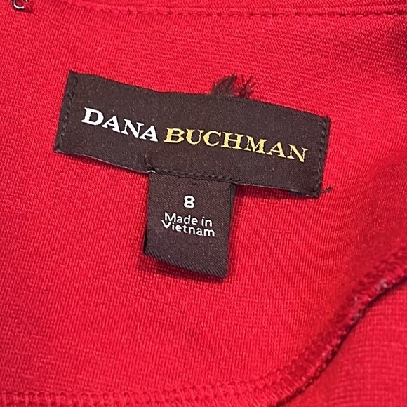 DANA Buchman Bodycon Day To Night Stretch Knit Belted Cap Sleeve Sheath Dress - Picture 5 of 6